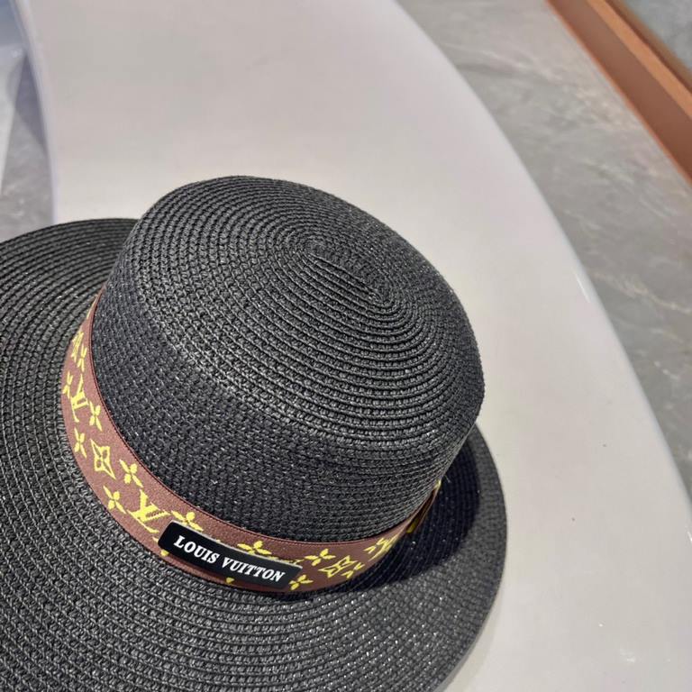 LV flat cap  flat straw hat  straw hat beach hat