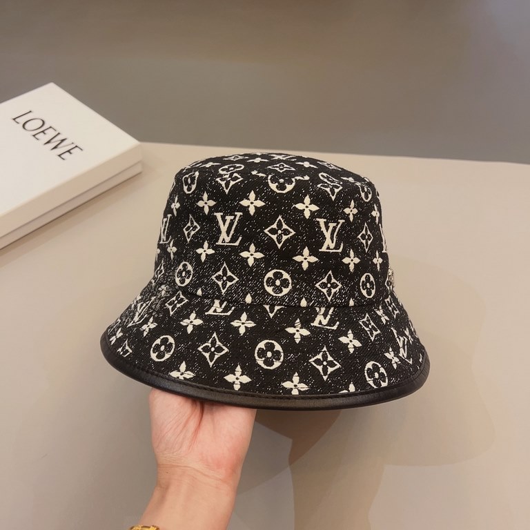 lv louis vuitton   newest snowflake pattern solo spliced fisherman's hat arrives   new fisherman's hat , novelty and fashion, sunshade and sunscreen.