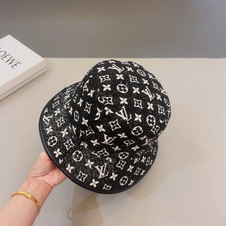 lv louis vuitton   newest snowflake pattern solo spliced fisherman's hat arrives   new fisherman's hat , novelty and fashion, sunshade and sunscreen.