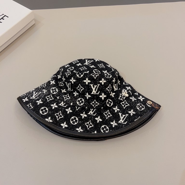 lv louis vuitton   newest snowflake pattern solo spliced fisherman's hat arrives   new fisherman's hat , novelty and fashion, sunshade and sunscreen.