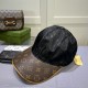 LV (Louis Vuitton) new original single baseball cap, old flower splicing, 11 open mold customized, the original printing satin fabric   counter old flower leather, meticulous and perfect workmanship, quality is superb, t