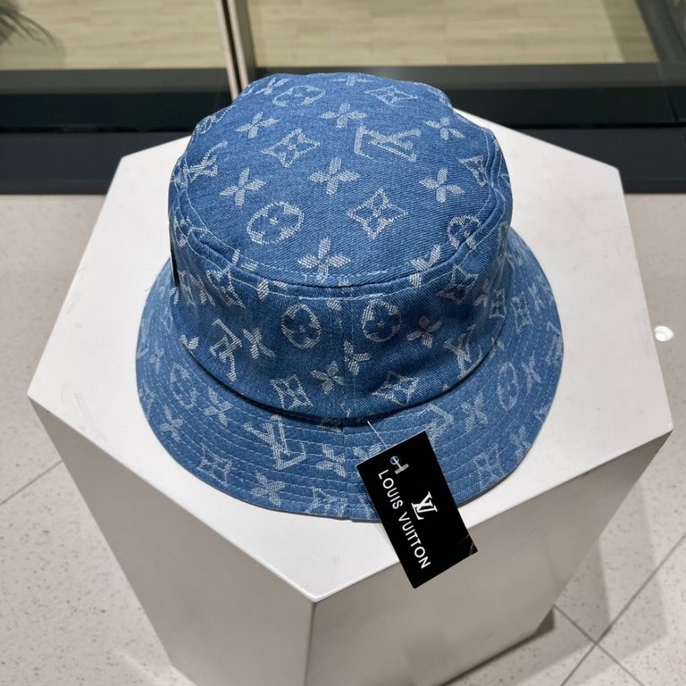 lv Louis Vuitton's latest patchwork denim fisherman's hat arrived    new fisherman's hat , novelty and fashion.