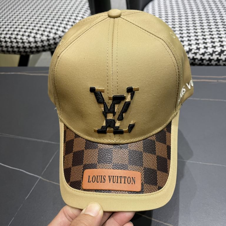 . LouiVuittonLV  Counter new Louis Vuitton home embroidered baseball cap, simple and generous Men and women universal sun hat.