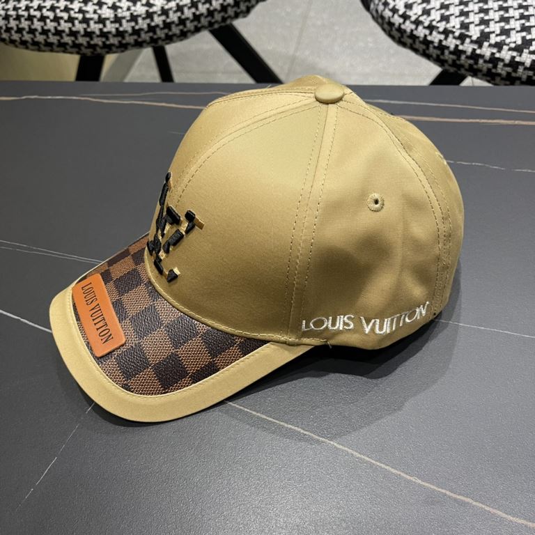 . LouiVuittonLV  Counter new Louis Vuitton home embroidered baseball cap, simple and generous Men and women universal sun hat.