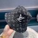 Lv embroidered lettering patchwork washed denim embroidered fisherman hatWashed denim color, show the same model, soft and comfortable fabricsHundreds of casual models, closed eyes into!