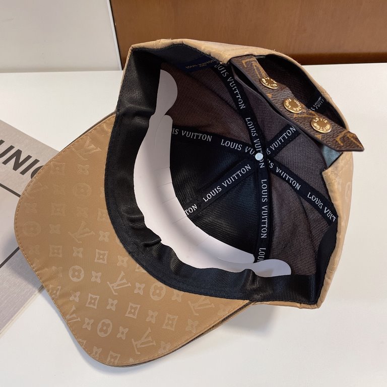 Louis Vuitton Baseball Cap LouisVuitton   New LV baseball cap, heavy construction   perfect splicing leather, high-end atmosphere, versatile models   men and women!