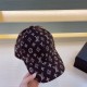 LV (Louis Vuitton) new duck tongue cap, tweed baseball cap, 100% wool fabric  % Haute Couture, head circumference 57cm