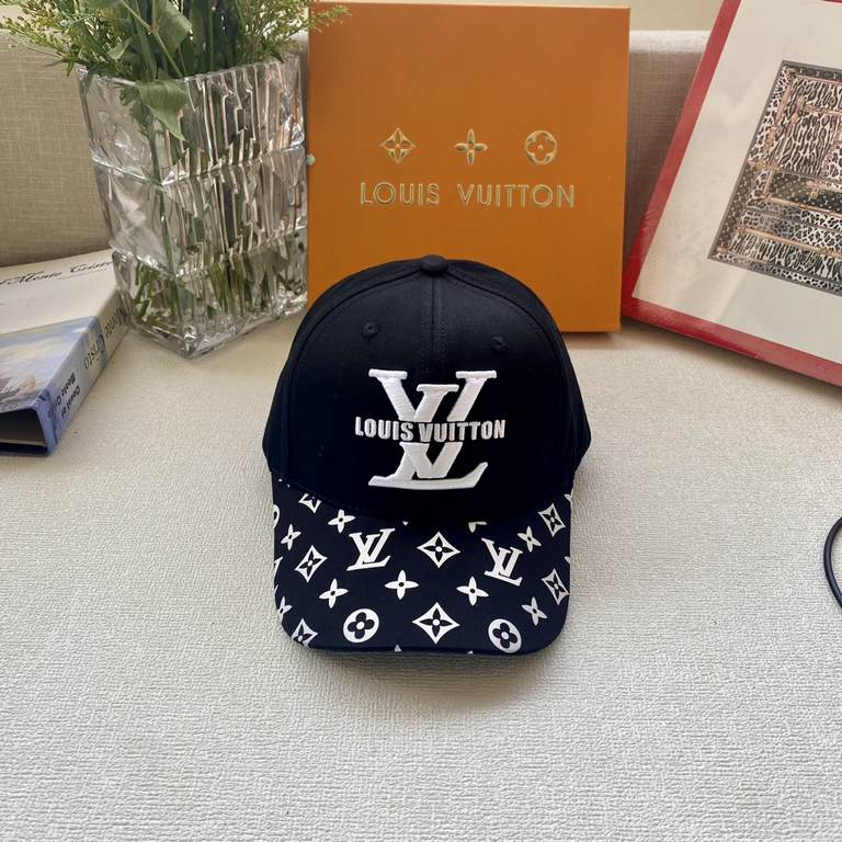 LouiVuittonLV   counter new Louis Vuitton home embroidery baseball cap, simple and generous Men and women universal baseball cap