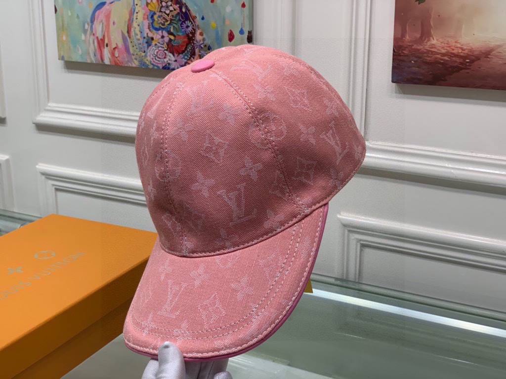 The lv jacquard upgrade ships! Fabric upgrades, accurate pair of flowers!With box bag, LV Louis Vuitton new original single baseball cap, LV cowboy jacquard, counter 11 open mold customized, original canvas fabric   head