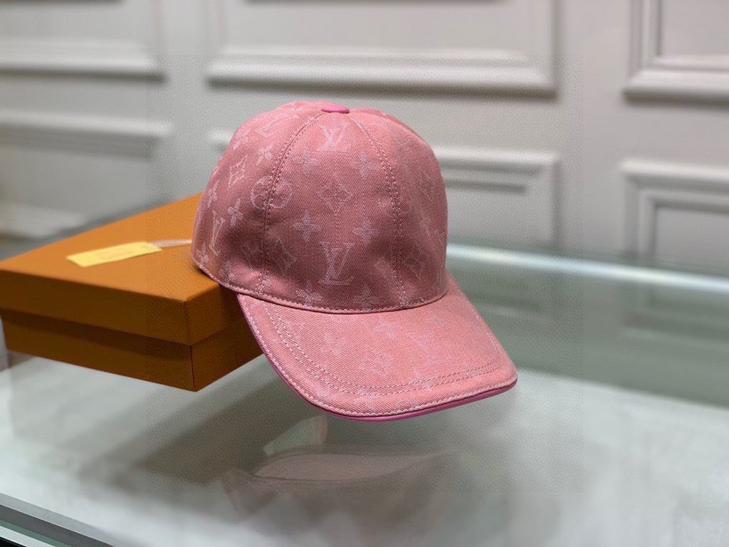 The lv jacquard upgrade ships! Fabric upgrades, accurate pair of flowers!With box bag, LV Louis Vuitton new original single baseball cap, LV cowboy jacquard, counter 11 open mold customized, original canvas fabric   head