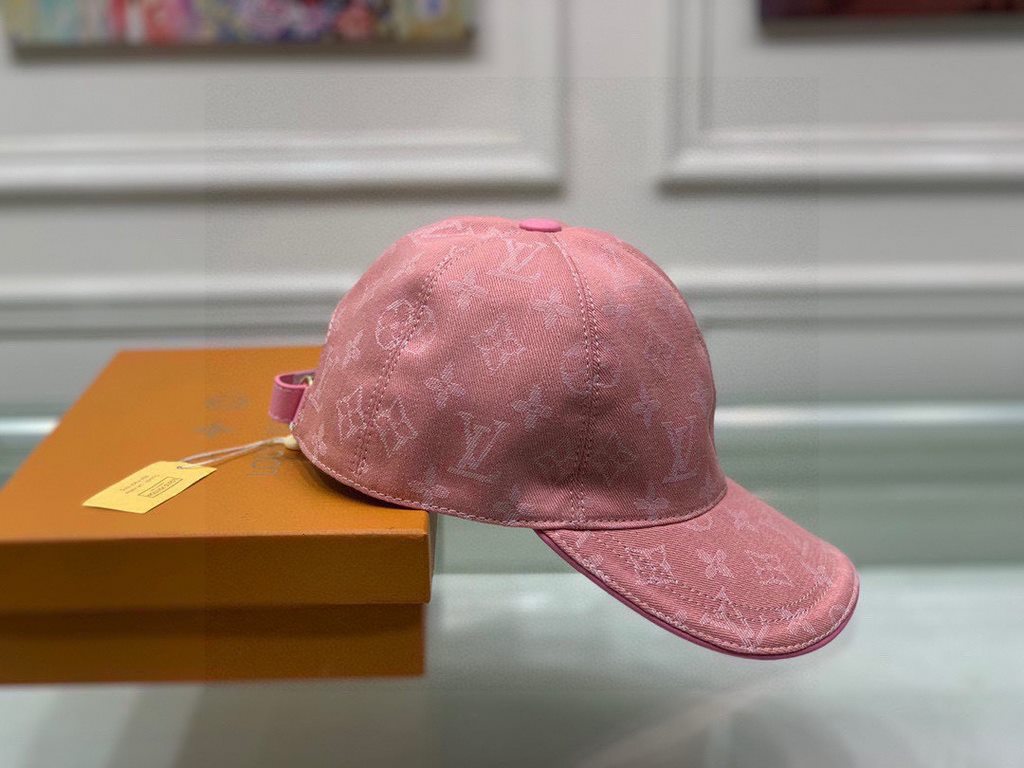 The lv jacquard upgrade ships! Fabric upgrades, accurate pair of flowers!With box bag, LV Louis Vuitton new original single baseball cap, LV cowboy jacquard, counter 11 open mold customized, original canvas fabric   head