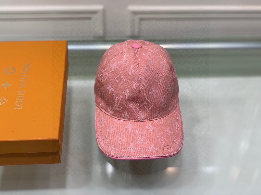 The lv jacquard upgrade ships! Fabric upgrades, accurate pair of flowers!With box bag, LV Louis Vuitton new original single baseball cap, LV cowboy jacquard, counter 11 open mold customized, original canvas fabric   head