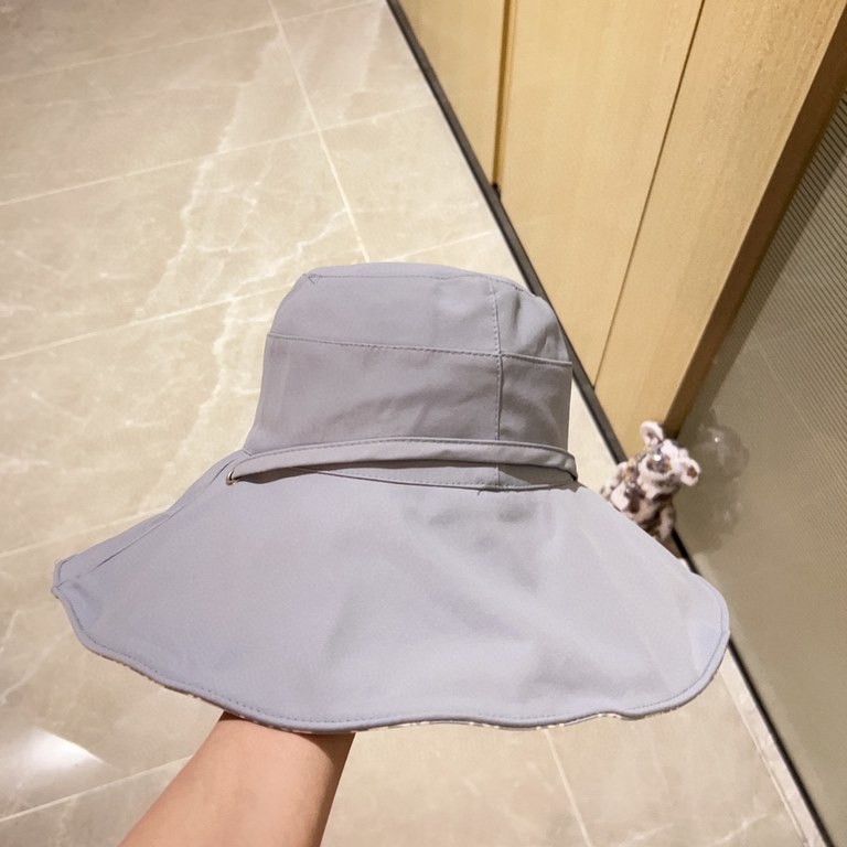 with dust bag [LV Louis Vuitton] 2023 spring and summer new large-brimmed double-sided big brand bear fisherman hat, sunshade big models super good with the eyes closed into a