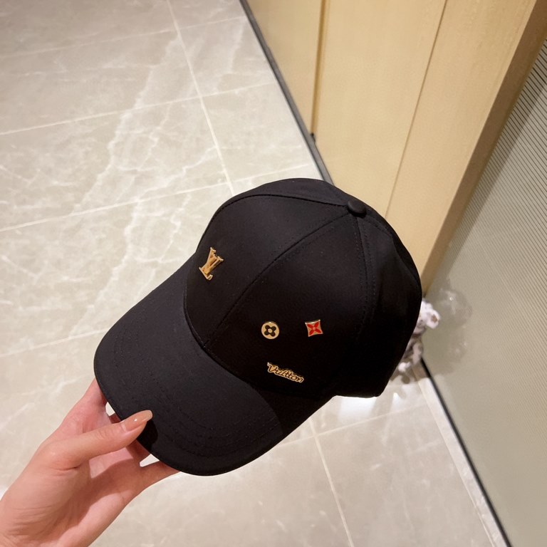 with dust bag [LV Louis Vuitton] 2023 new hardware simple model baseball cap, new shipments, big name models super good with, hurry to get!