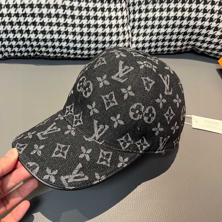 LVWith box cloth bag, LV Louis Vuitton new original single baseball cap, LV cowboy jacquard, counter 11 open mold customized, original canvas fabric   head layer cowhide, lightweight and breathable! Awesome quality, base