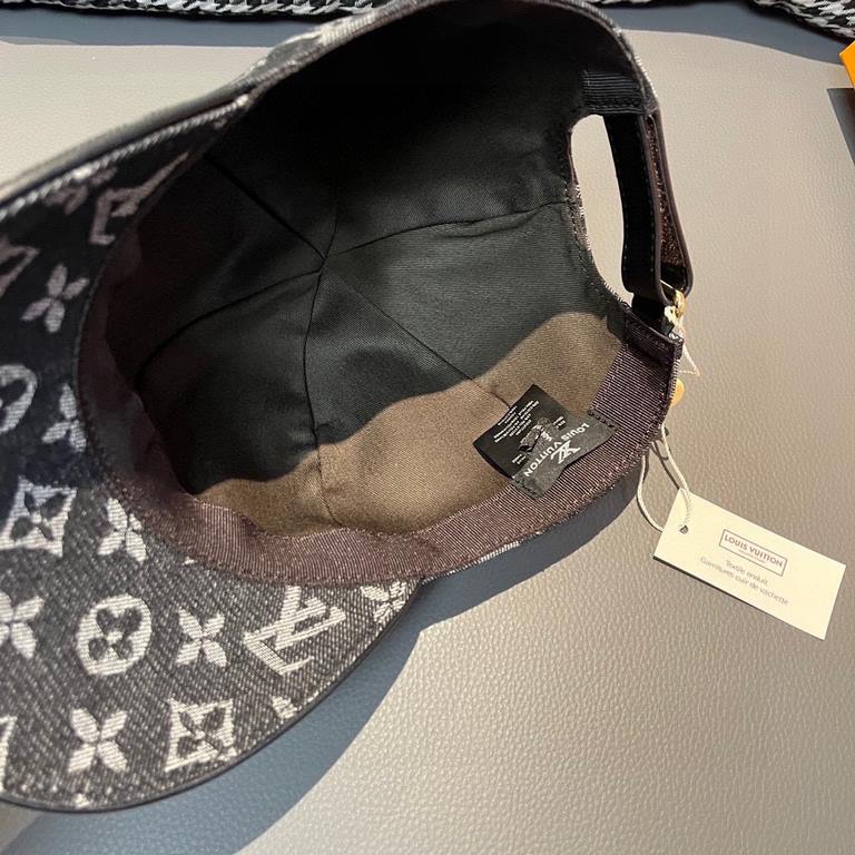 LVWith box cloth bag, LV Louis Vuitton new original single baseball cap, LV cowboy jacquard, counter 11 open mold customized, original canvas fabric   head layer cowhide, lightweight and breathable! Awesome quality, base