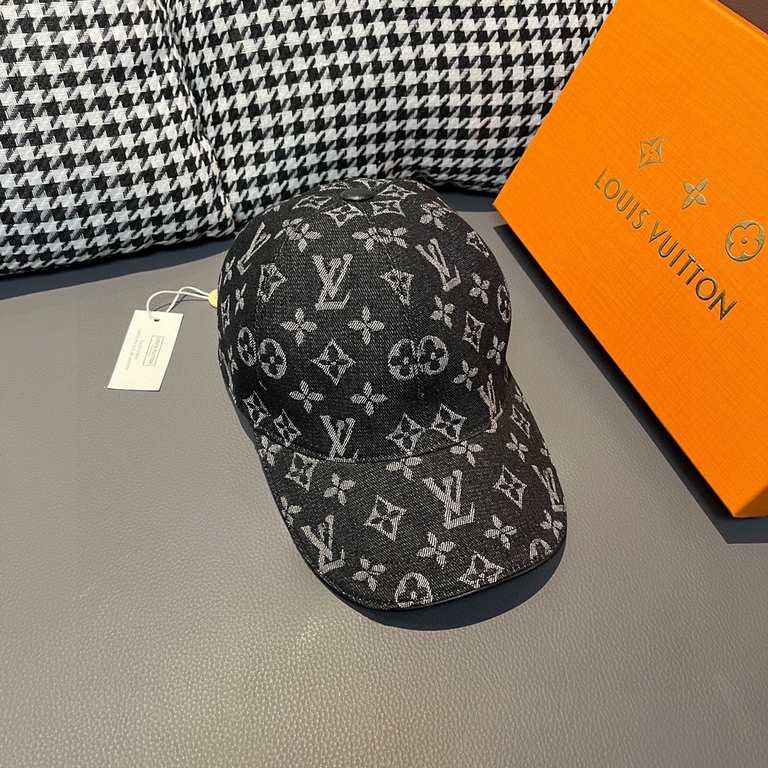 LVWith box cloth bag, LV Louis Vuitton new original single baseball cap, LV cowboy jacquard, counter 11 open mold customized, original canvas fabric   head layer cowhide, lightweight and breathable! Awesome quality, base