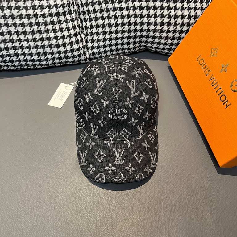 LVWith box cloth bag, LV Louis Vuitton new original single baseball cap, LV cowboy jacquard, counter 11 open mold customized, original canvas fabric   head layer cowhide, lightweight and breathable! Awesome quality, base