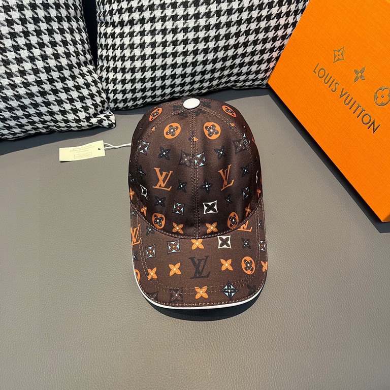 LV (Louis Vuitton) new original single baseball capWith box bag, LV (Louis Vuitton) new original single baseball cap, counter 11 open mold customized, original canvas material   head layer cowhide, lightweight and breath