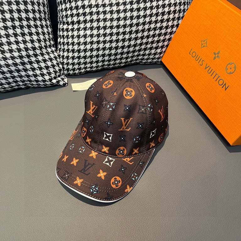 LV (Louis Vuitton) new original single baseball capWith box bag, LV (Louis Vuitton) new original single baseball cap, counter 11 open mold customized, original canvas material   head layer cowhide, lightweight and breath