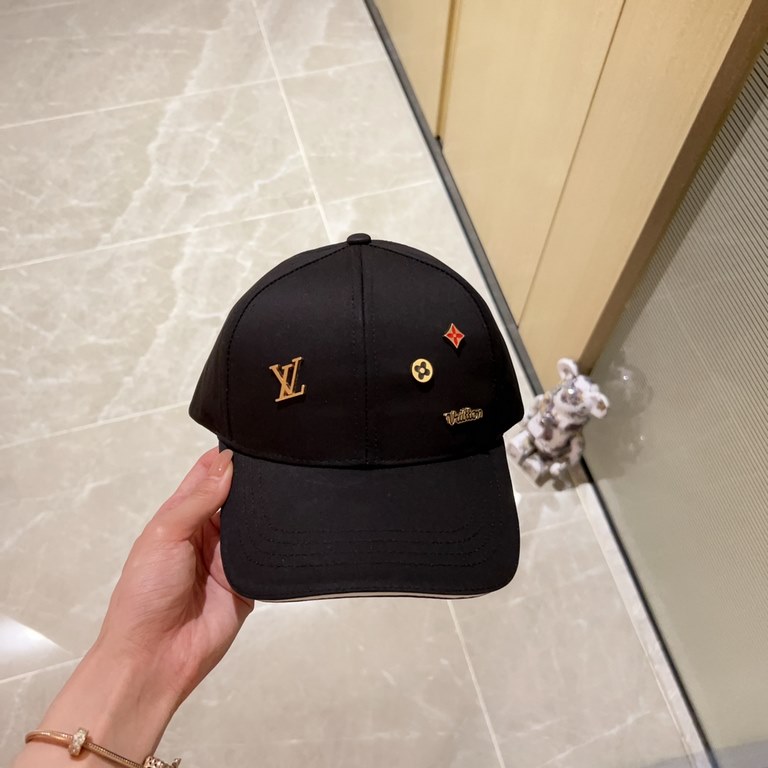 with dust bag [LV Louis Vuitton] 2023 new hardware simple model baseball cap, new shipments, big name models super good with, hurry to get!