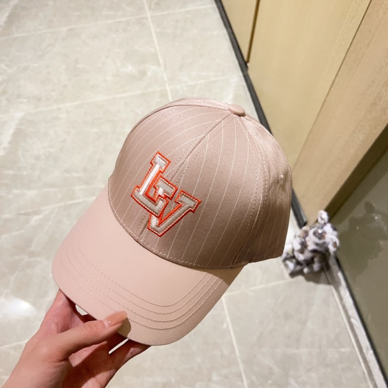 with dust bag [LV Louis Vuitton] 2023 new embroidered denim colorblocking baseball cap, new shipments, big name models are super good with, hurry up and get it!