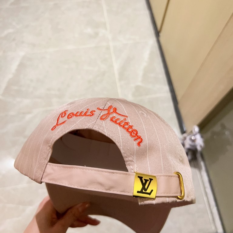 with dust bag [LV Louis Vuitton] 2023 new embroidered denim colorblocking baseball cap, new shipments, big name models are super good with, hurry up and get it!