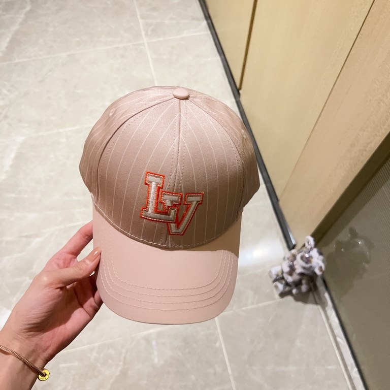 with dust bag [LV Louis Vuitton] 2023 new embroidered denim colorblocking baseball cap, new shipments, big name models are super good with, hurry up and get it!