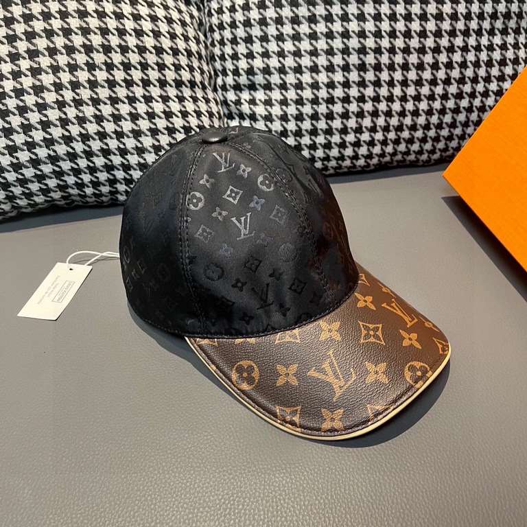 LV (Louis Vuitton) new original single baseball cap.With box cloth bag, LV (Louis Vuitton) new original single baseball cap, old flower splicing, 11 open mold customized, original printing satin fabric   counter old flow