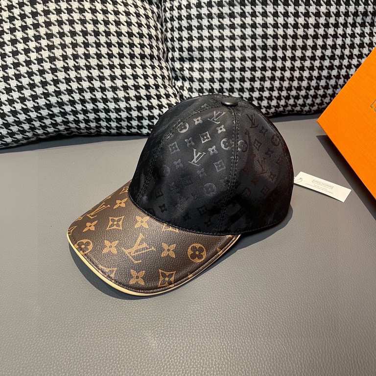 LV (Louis Vuitton) new original single baseball cap.With box cloth bag, LV (Louis Vuitton) new original single baseball cap, old flower splicing, 11 open mold customized, original printing satin fabric   counter old flow