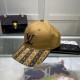 LouiVuittonLV  Counter new Louis Vuitton home embroidered baseball cap, simple and generous Men and women universal sun hat.