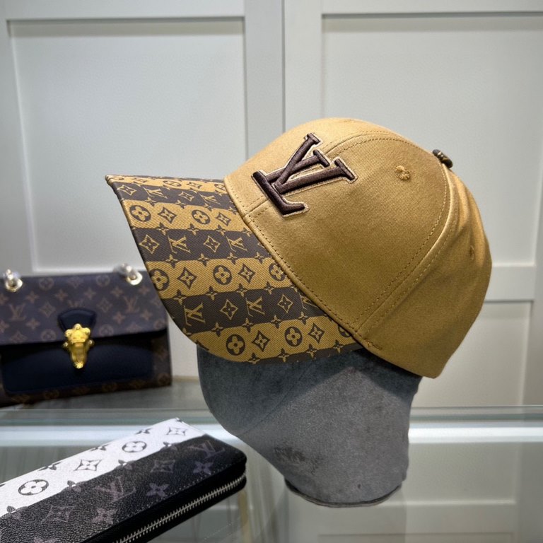 LouiVuittonLV  Counter new Louis Vuitton home embroidered baseball cap, simple and generous Men and women universal sun hat.