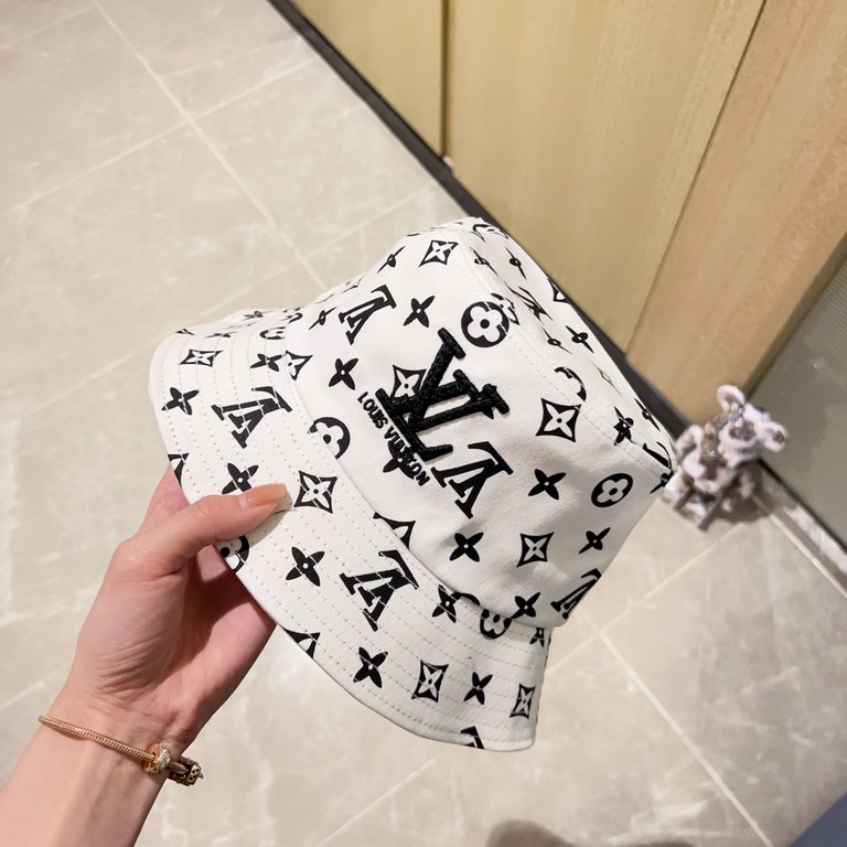 With dust bag [LV Louis Vuitton] 2023 summer new counter men and women's models sun shading fisherman's hat, the big names ship, super convenient! Good match! Out on the street must have