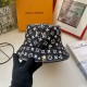 LV printed fisherman's hatFour colors in stock, high quality high version