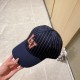 with dust bag [LV Louis Vuitton] 2023 new embroidered denim colorblocking baseball cap, new shipments, big name models are super good with, hurry up and get it!