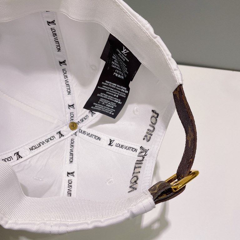 LV Louis Vuitton original single embroidered baseball cap Counter hot models cotton lining, lightweight and breathable. Perfect version of the grid accurate, original quality, exclusive physical shooting, men and women a