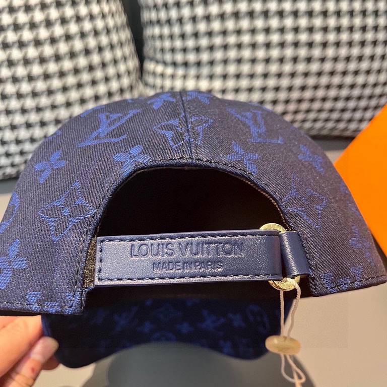 The lv jacquard upgrade ships! Fabric upgrades, accurate pair of flowers!With box bag, LV Louis Vuitton new original single baseball cap, LV cowboy jacquard, counter 11 open mold customized, original canvas fabric   head