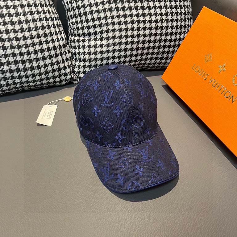 The lv jacquard upgrade ships! Fabric upgrades, accurate pair of flowers!With box bag, LV Louis Vuitton new original single baseball cap, LV cowboy jacquard, counter 11 open mold customized, original canvas fabric   head