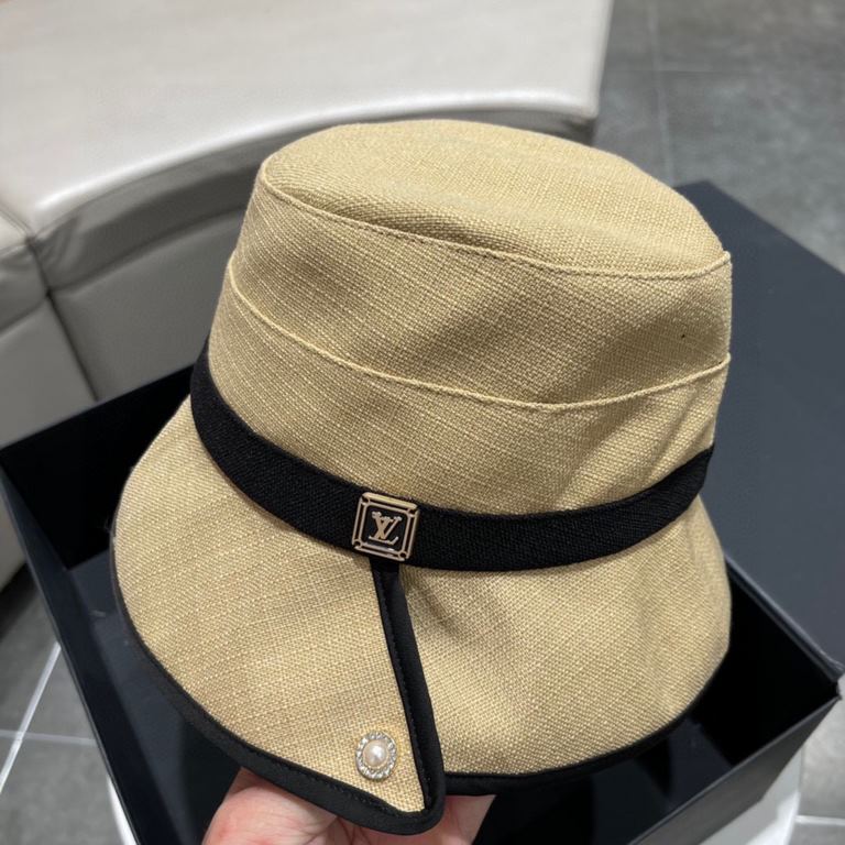 lv LouisVuitton LouisVuitton 2023 early spring new Korean fashion fisherman hat, simple atmosphere full of personality Exquisite embroidery design Full of fashion sense   This hat is definitely worth getting!