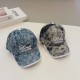 Louis Vuitton Baseball Cap LouisVuitton   new LV baseball cap, heavy duty, perfect splicing washed denim, high-end atmospheric