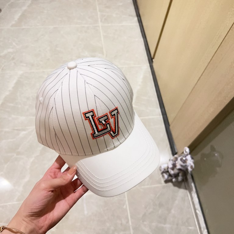 with dust bag [LV Louis Vuitton] 2023 new embroidered denim colorblocking baseball cap, new shipments, big name models are super good with, hurry up and get it!