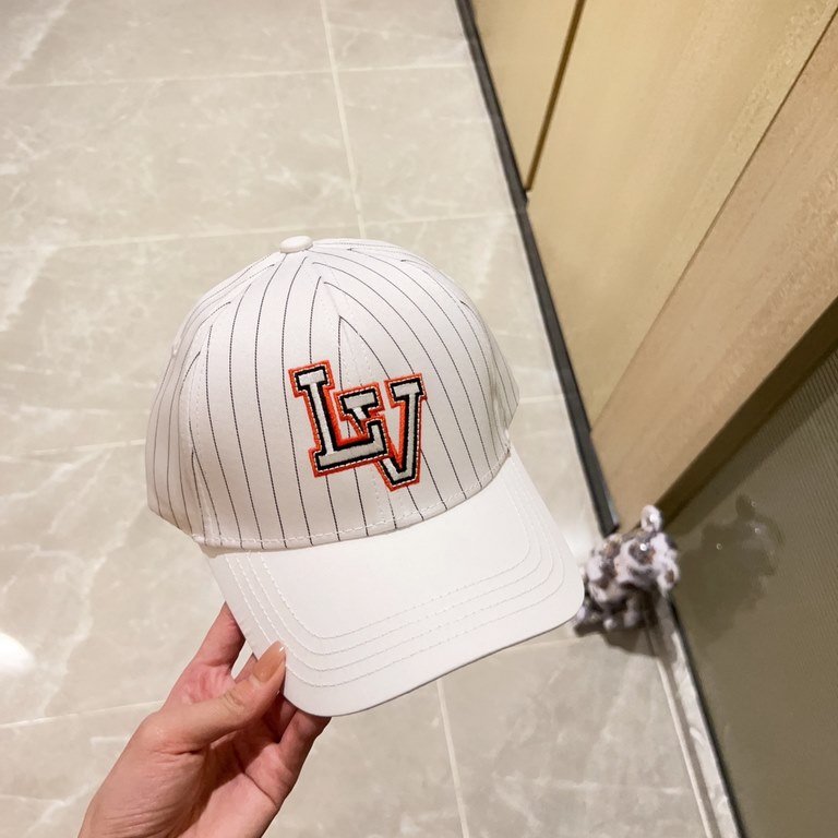 with dust bag [LV Louis Vuitton] 2023 new embroidered denim colorblocking baseball cap, new shipments, big name models are super good with, hurry up and get it!