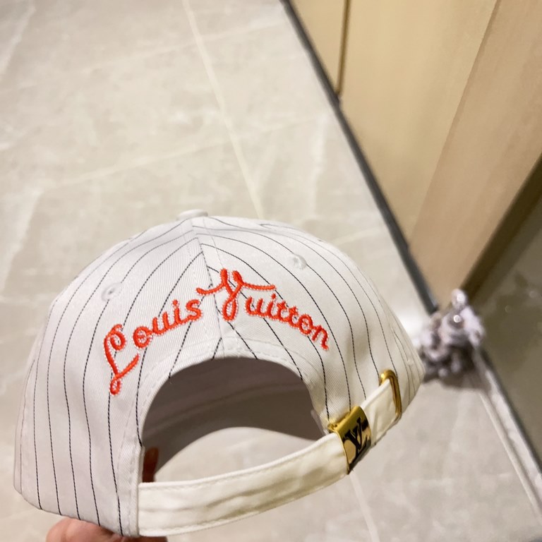 with dust bag [LV Louis Vuitton] 2023 new embroidered denim colorblocking baseball cap, new shipments, big name models are super good with, hurry up and get it!