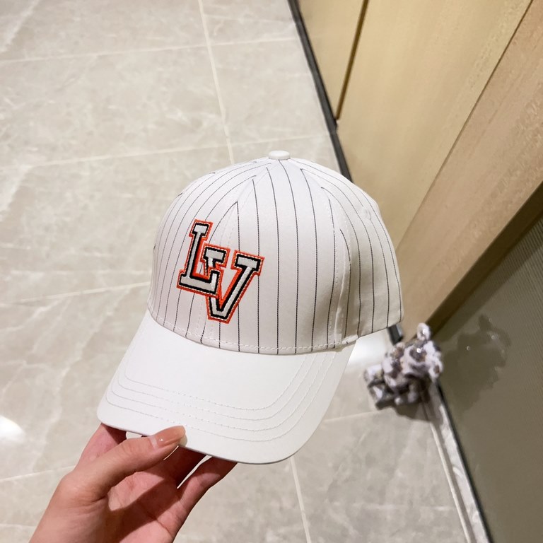 with dust bag [LV Louis Vuitton] 2023 new embroidered denim colorblocking baseball cap, new shipments, big name models are super good with, hurry up and get it!