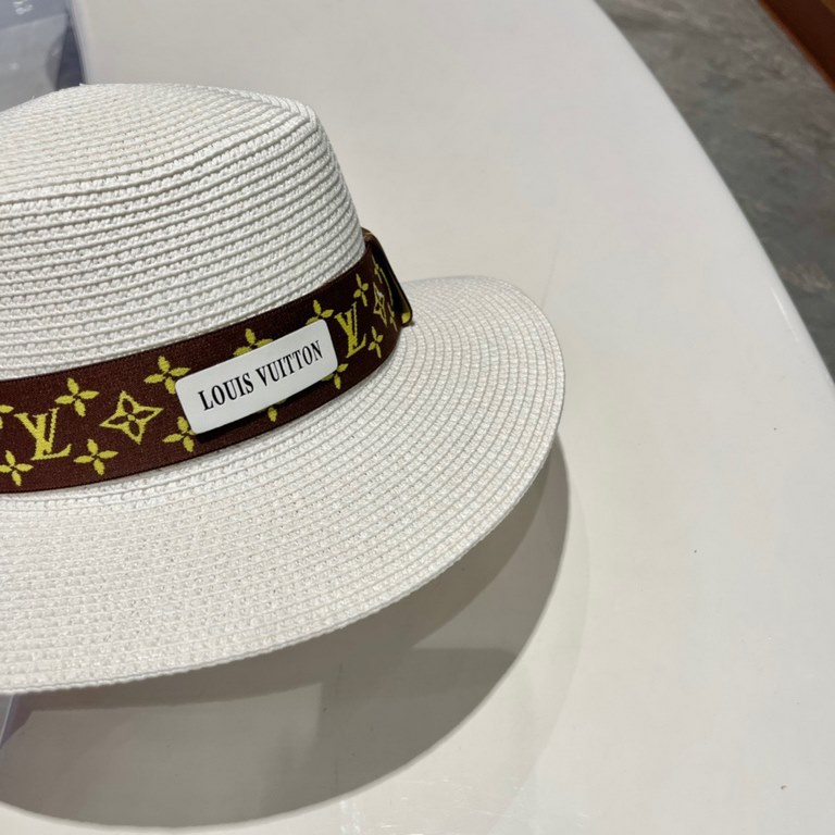 LV flat cap  flat straw hat  straw hat beach hat