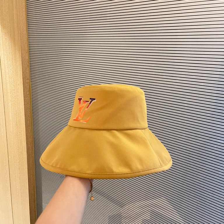 with dust bag [LV] 2023 new large-brimmed sun-shading collapsible fisherman's hat, out of the street essential super good with, hurry to get!