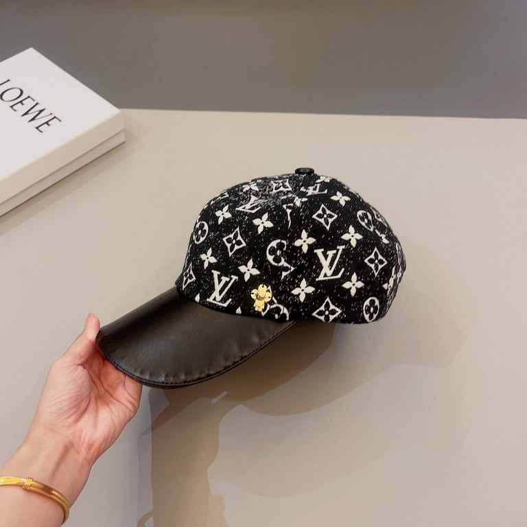 lv louis vuitton   newest snowflake pattern solo spliced baseball cap   arrives   new fisherman's hat , novel and fashionable, sunshade and sunscreen.