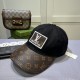 LV (Louis Vuitton) new original single baseball cap, LV embroidery, counter 11 open mold customized, original canvas fabric   head layer cowhide, fine embroidery! Awesome quality, base head circumference 56, patch adjust