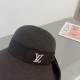 ￥LV Louis Vuitton Straw Hat, rolled brim design, old flower webbing, celebrity style, head circumference 57cm