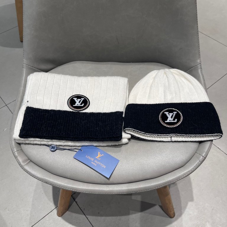 LV set [wool scarf hat set] hat  scarf! Warm da super comfortable ~ winter Miss Little brother Age reduction God Oh ~ this winter you are just short of such a set of suit hat la ~ and warm and fashion! Men's and women's 